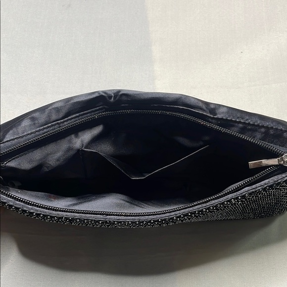 Sequin Black Evening Clutch with Chain Strap - Picture 8 of 8